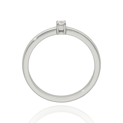 Fehér arany gyűrű 52-es méret (B52556)